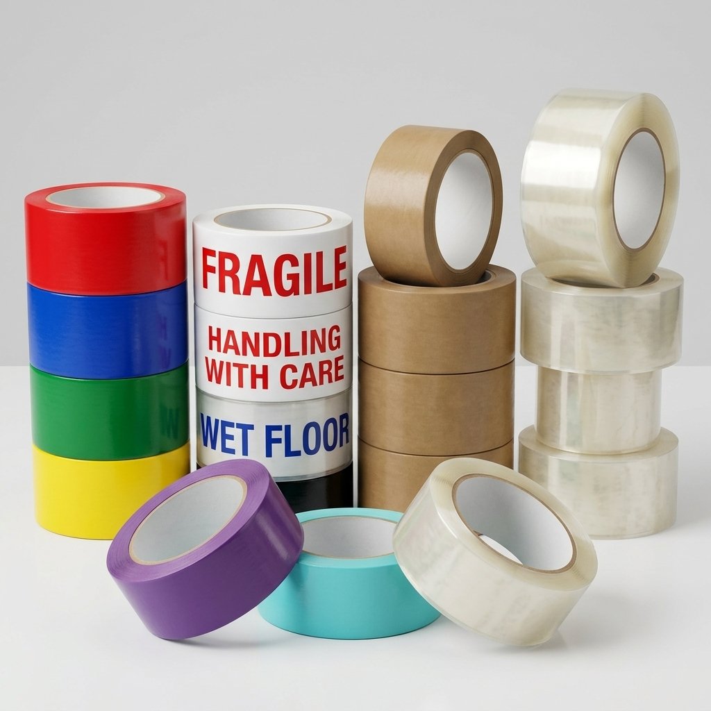 BOPP_tape_variations_stacked_nicely_202606230241 BOPP Tape ( 6 rolls ) - Image 1