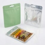 Three Side Seal Pouches With Zipper (Clear Front / Solid Back) - Image 2