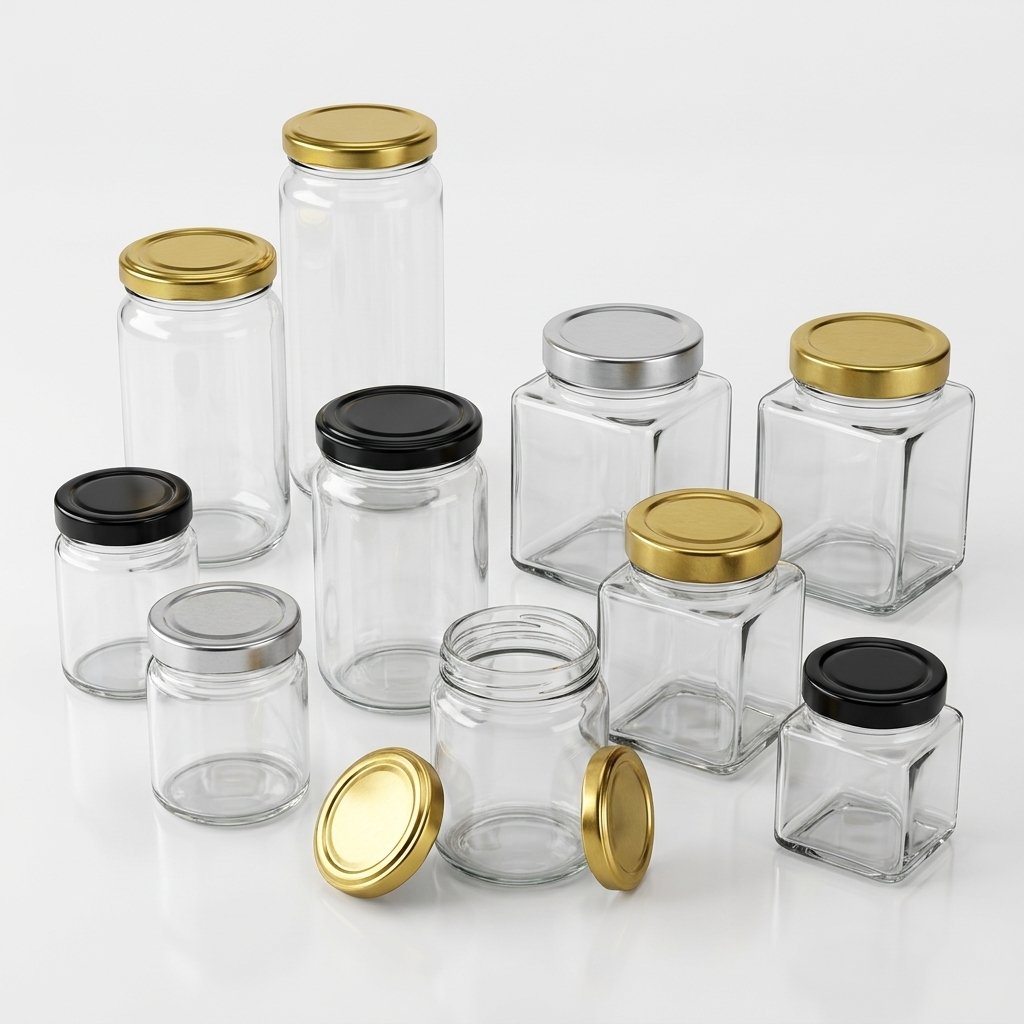 Glass_jars_with_metal_caps_202606231441 Glass Jars - Image 1