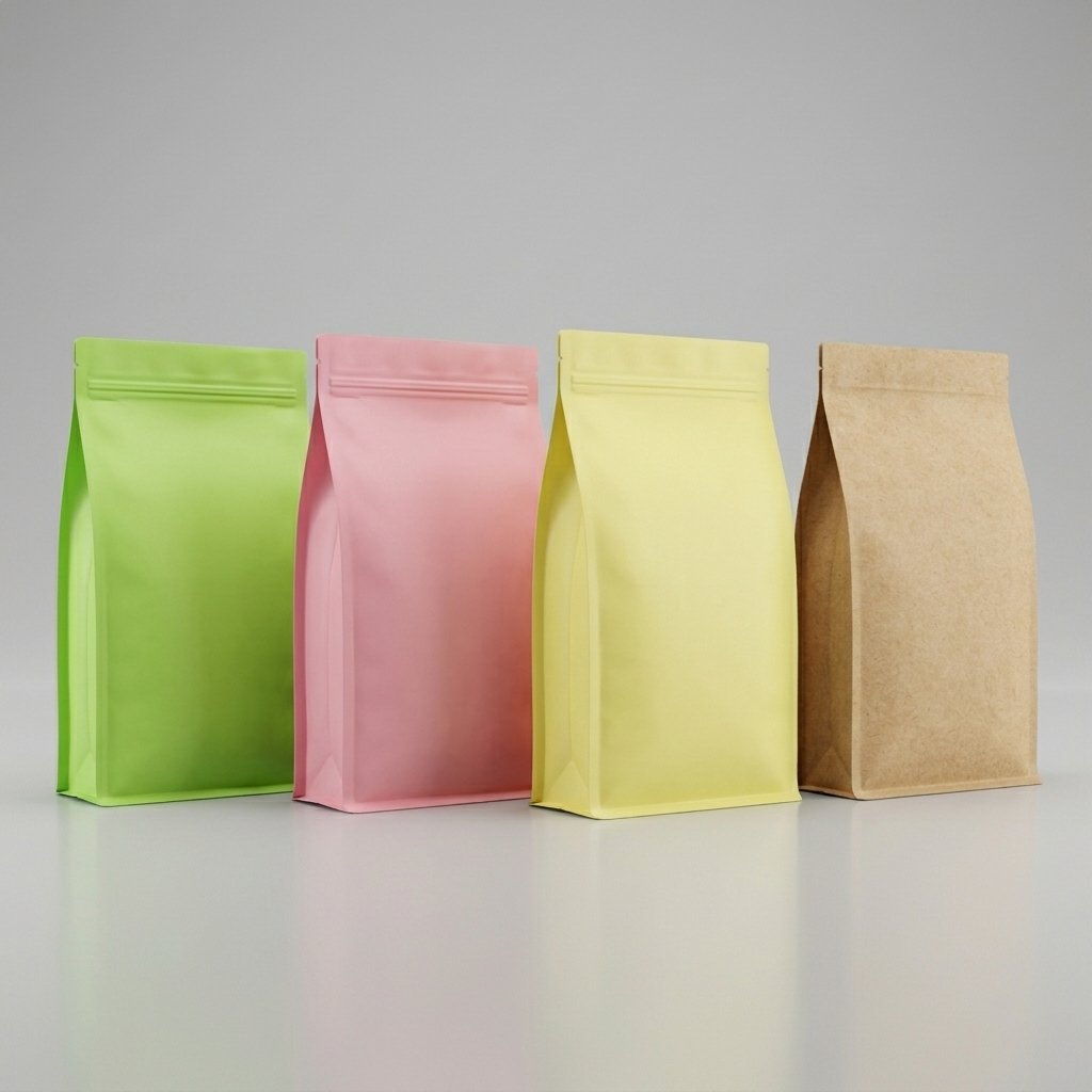 Recyclable_flat_bottom_pouch_var…_202606221223 Recyclable Flat Bottom Pouch With Normal Zipper - Image 1