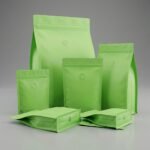 Recyclable Flat Bottom Pouch With normal zipper and valve - Image 4