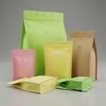 Recyclable Flat Bottom Pouch With normal zipper and valve - Image 3