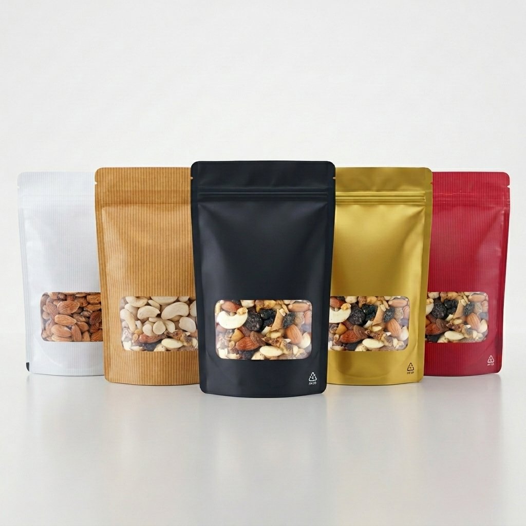 Recyclable_pouches_with_rectangl…_202606211400 Recyclable Stand Up Pouches With Rectangle Window - Image 1