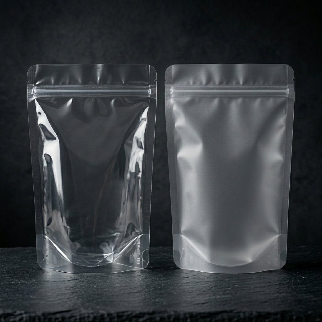 Transparent_stand_up_pouches_sid…_202606211353 Both Side Transparent Stand Up Pouches - Image 1