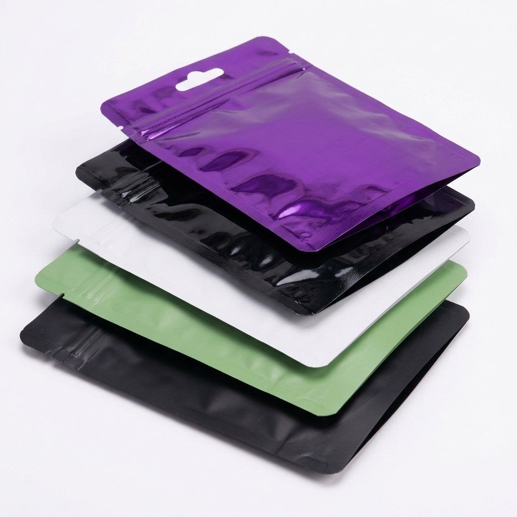 Three Side Seal Pouches With Zipper